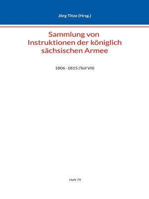 cover image of Sammlung von Instruktionen der königlich sächsischen Armee